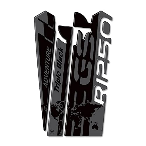 labelbike 3D Sticker Motorcycle Tank Pad Compatible with BMW | R 1250 GS ADVENTURE Triple Black 2020-2022, Resin Protection, Scratch Resistant, Decoration, Grey Black - size: Tank pad - ADVENTURE R 1250 GS