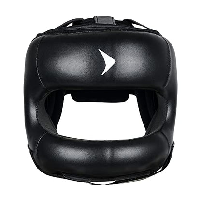 Vali Nista Face Saver Nose Bar Headgear for Boxing & MMA Training - color: Black, size: Large-X-Large
