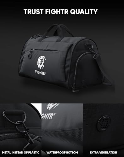 FIGHTR® Sports bag & travel Duffel bag for men and women - with shoe compartment & wet compartment - bag for sports, fitness & travel