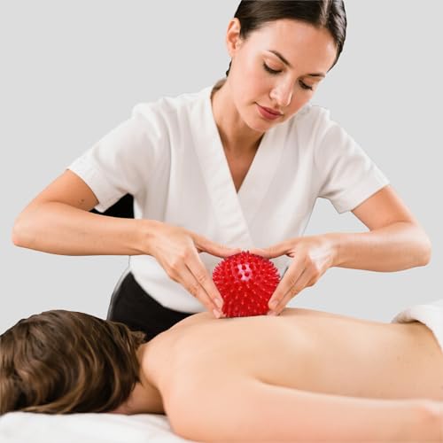 Spiky Massage Balls- 3PCS (Firm, Medium and Soft) Muscle Massager Ball for Feet, Back, Neck, Muscles, Hands Massager Roller for Plantar Fasciitis, Foot Arch Trainer, Exercise, Physical Therapy - color: 3color