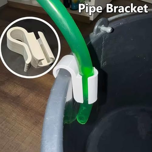 Fish Tanks Hose Holder for 12Mm/16Mm Aquarium Water Changing Tube Stable Clip Prevents Slipping Spilling - color: White