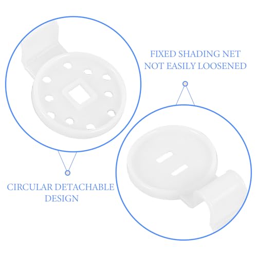 FAVOMOTO 80pcs Plastic Shade Cover Clips round Removable Sunshade Net Clamps for Outdoor Garden Greenhouse Mesh UV Resistant Windproof Accessories