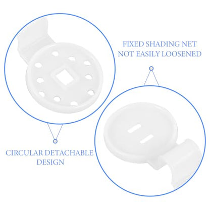 FAVOMOTO 80pcs Plastic Shade Cover Clips round Removable Sunshade Net Clamps for Outdoor Garden Greenhouse Mesh UV Resistant Windproof Accessories