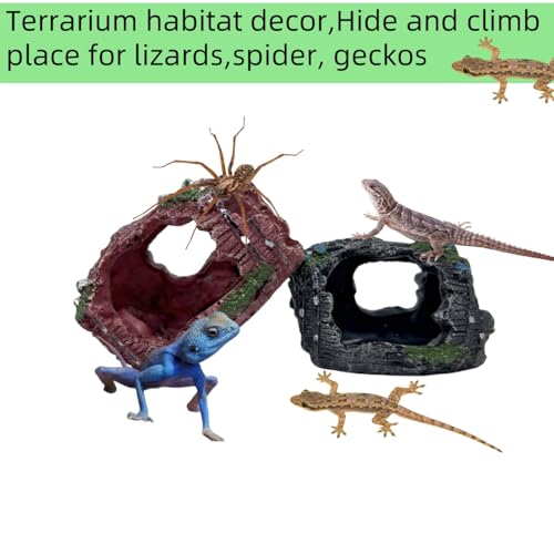 2 Pack Aquarium Broken Barrel Decor, Cichlids Guppy Small Fish Betta Shrimp Hide Caves Playground, Hideouts for Small Fish Breed Spawn Shelter (2 Pack)