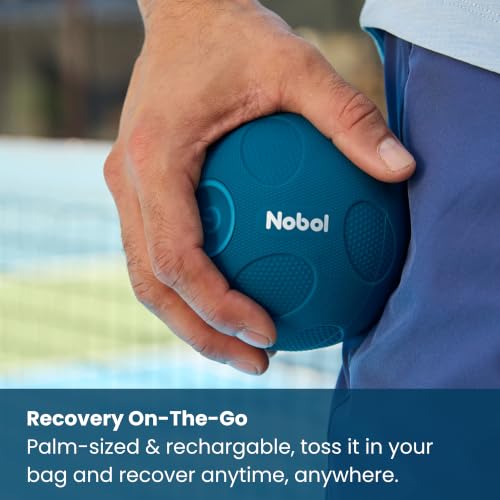 MyoSphere® Vibration Massage Ball Portable Muscle Recovery Tool | Nobol Deep Tissue Vibration Rechargeable Massager - Nobol Blue - color: Nobol Blue