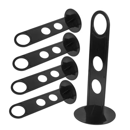 POPETPOP 10 Pcs Logo Dish Rack Sign Disc Cones Racks Football Training Cones Holders Disc Cone Racks Mark Disk - color: Blackx3pcs, size: 19.50X8.00X8.00CMx3pcs