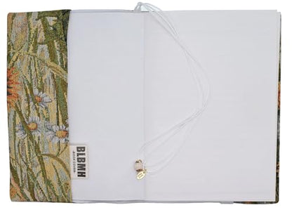BLBMH 5x8 Book Cover | Handmade Non-Stretch Fabric Sleeve with Bookmark | for Paperback Bible Journal | Privacy Reading Gift for Women - WD Dandelions - color: Wd Dandelion
