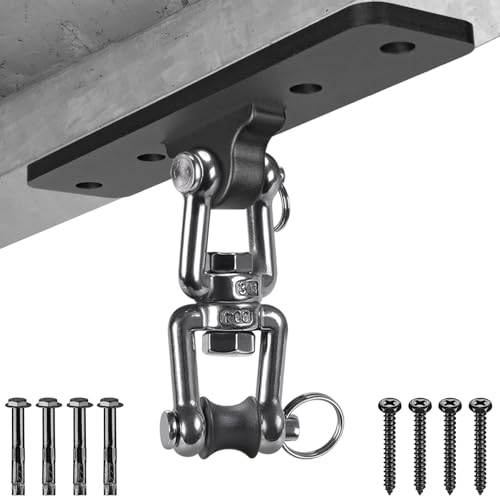 SELEWARE Boxing Punching Bag Hanger, Heavy Bag Hanger Bracket for Heavy Bag Boxing Muay Thai Training Hardware - color: 360° Swivel Hanger