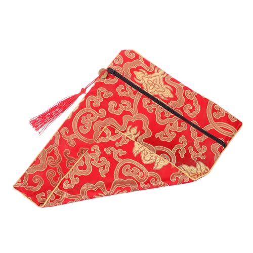 CALLARON Scripture Storage Bag for Temple Texts Elegant Red Design for Organizing Religious Documents Versatile Use for Prayer Beads and Wallet for Women - color: Red