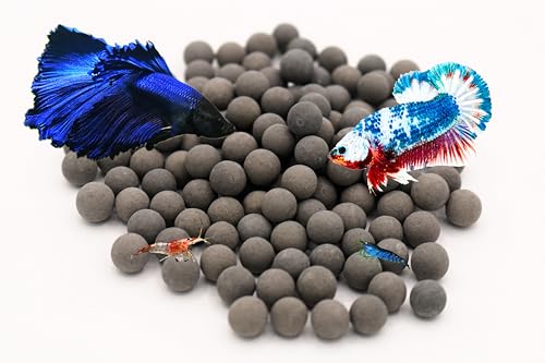 125 Regular Tourmaline Mineral Balls for Betta & Shrimp Freshwater Aquarium | 30+ trace elements • Natural mineral source • Long-lasting • Slow release • Freshwater aquarium mineral media - size: 125 Pack Regular