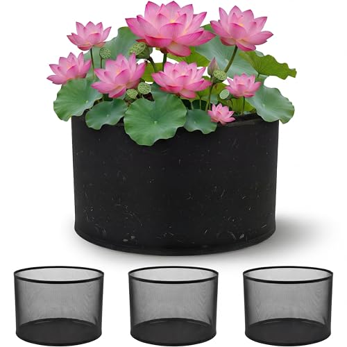 4 Pcs Large Aquatic Pond Planting Bags 12 x 16 Inch Reusable Fabric Pond Plant Pots 10 Gallon Breathable Aquatic Plant Basket Grow Bags for Bog Plants Water Lily Lotus Garden - size: 12 x 16 inch