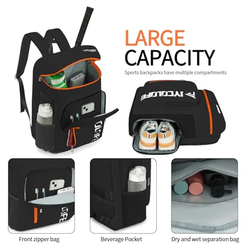 gym duffel bag backpack wrestling bag with shoe compartment 4 kinds of back method waterproof sports walking laptop - color: D-black
