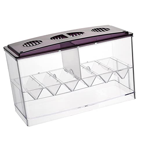 Aquarium Breeding Box Hatchery Newborn Tank 3-Chamber Acrylic Guppy Fry Isolator 8.54x3.94x5.12inch