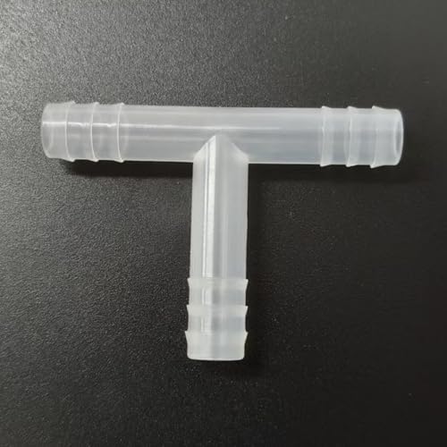 3 Way Tee Connector Equal Barbed T-Fitting 3 Way Hose Barb Adapter for Laboratory Biochemical Analytical Instruments Food Machinery Aquarium Equipment 100pc/pk (8.5mm 11/32'' 8T) - size: 8.5mm 11/32'' 8T