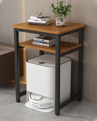 Robot Vacuum Stand Cabinet,Storage Cabinet for Robot,Fish tank stand base,Single/double layer, non-slip foot pads,Sofa Sideboard Adaptable for Living Room, Entry Golden Oak (Double Layer) 60x40xx80cm - color: Golden Oak (Double Layer), size: 60x40xx80cm