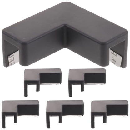 Yardwe 6pcs Black Silicone Corner Protectors for Aquarium and Pet Carrier, Supple Edge Guards, Tank Safety Bumpers, Medium Size, Safety Furniture Corner Bumpers