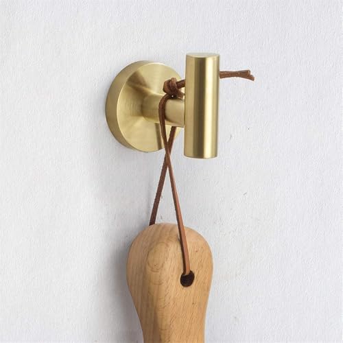 Nolimas Bathroom Towel Hooks SUS 304 Stainless Steel Coat Hook Round Clothes Towel Coat Robe Hook Cabinet Closet Door Sponges Holder for Bath Kitchen Garage Hotel,Wall Mounted,Brushed Gold,6Pack - color: 6pcs Brushed Gold