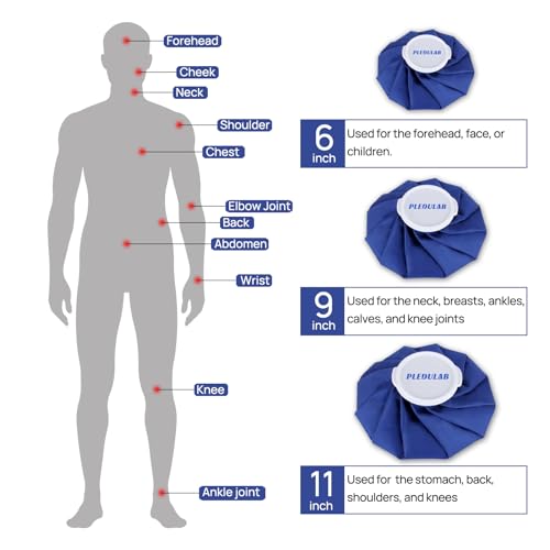 Ice Bag for Injuries，Reusable Ice Cold Pack, Ice Packs for Injuries, Hot & Cold Therapy and Pain Relief, First Aid Therapy Packs Relief and Reduce Sports Injuries，3 Pack (6"/9"/11") - size: 6, 9, 11 Inch Set