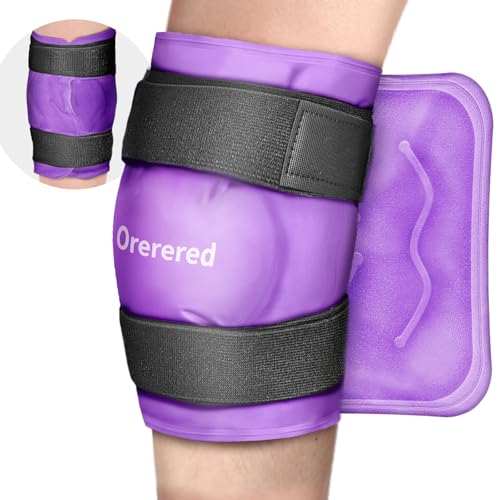 Reusable Cold Ice Packs for Injuries, 3-Piece Set Cold Gel Ice Wrap for Injury Recovery, Alleviate Joint and Muscle Pain (Knee Ice Wrap-Purple) - color: Knee Ice Wrap-purple