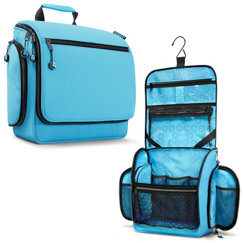VENTURE 4TH Hanging Travel Toiletry Bag 18 Compartments - Tiffany Blue - color: Tiffany Blue