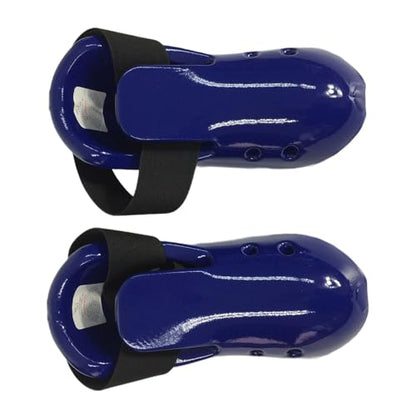 Taekwondo Foot Protector Karate Guard Martial Art Foam Shoes with Adjustable Strap for Sparring - color: BlueXL