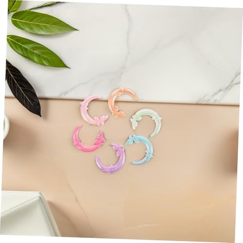 20pcs Acrylic Moon Crescent Beads Lightweight DIY Craft Beads for Phone Strap Keychain Pen Accessories and Bracelets Versatile Decoration Supplies for Handmade Jewelry and