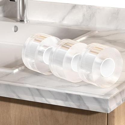 3 Pack Clear Edge Protector Strip,1.57 in x 9.84 FT,Sharp Edge Wrap Cover Tape,Self Adhesive Protective Bumper Guards for Cabinet Door Desk Glass Table Bed Furniture,Kitchen Countertop - size: 3Pack x 1.57in x 9.84FT