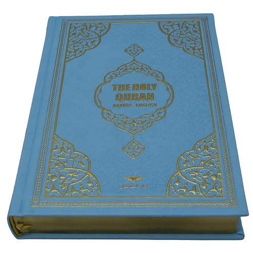Modefa Prayer Rug Islamic Gift Set - Holy Quran in Arabic - Velvet Box with Quran and Tesbih (Blue) - color: Blue