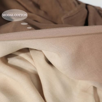Special Ombre Modal Cotton Hijab Scarf for Women, Graceful Gradient Muslim Head Scarfs - color: Ombre Brown