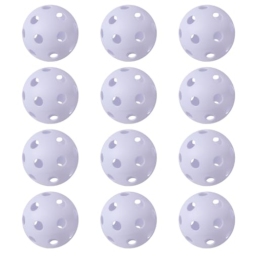 GSE Games & Sports Expert Practice Baseballs, Plastic Baseballs Training, Hollow Airflow Softballs for Pitching, Batting, Catching for All Skill Levels (Several Styles Available) - color: White, style: 240-PACK