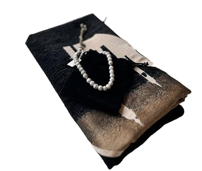 Islamika Lightweight Thin Prayer Mat – Portable Islamic Janamaz for Travel & Daily Salah – Compact, Foldable, Soft & Durable – Muslim Prayer Rug for Men & Women (Black)