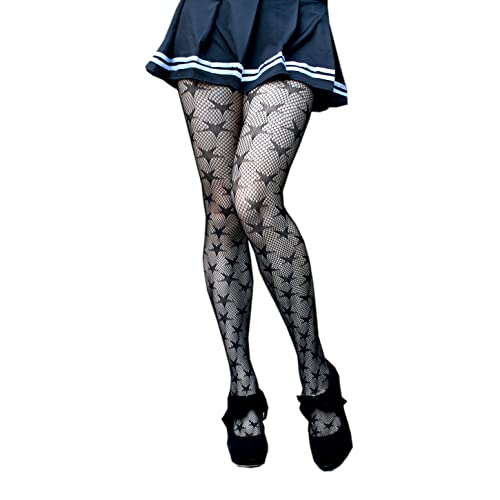 Millennials In Motion Sheer Elegance Patterned Tights - color: Star