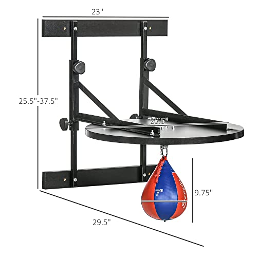 Soozier Adjustable Speed Bag Platform with 360-Degree Swivel 10'' Speedbag | Wall Mounted Speed Bags for Boxing