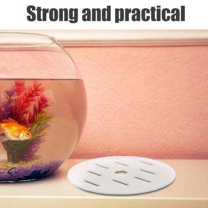 Fish Tank Lid: 18cm/7.1" Round Aquarium Lid Cover with Hole - Transparent Acrylic Tank Protective Cover for Fish Bowl Terrarium - size: 18.00X18.00X0.30CM