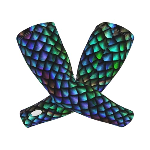 Arm Sleeves Outdoor Garden Sports Cooling Sun Sleeve for Women Men Farm - color: Dragon Skin