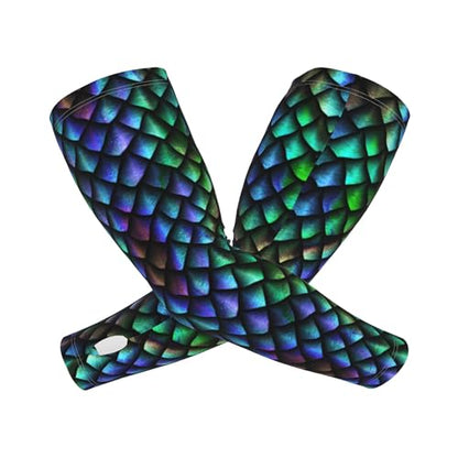 Arm Sleeves Outdoor Garden Sports Cooling Sun Sleeve for Women Men Farm - color: Dragon Skin