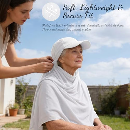 ZLYC Women Muslim Hijab Scarf with Visor Built-in Undercap Sun Protection Headwrap - color: Solid White