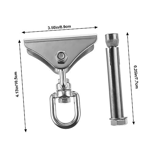 Hemoton Stainless Swing Hangers Heavy Duty Swingset Brackets Ceiling Hooks for Swing Hammock Hanging Fixing Kit