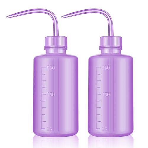 Wash Bottles - 2pcs 250ml Safety Watering Tools, Economy Plastic Squeeze Bottle, Medical Label Green Soap Cleaning, Washing Tool (Purple) - color: Purple