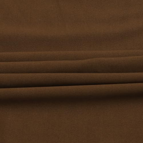Suillty Women's Pearls Muslim Islam Instant Hijab Scarf Soft Turkish Headwear Jersey Headscarf Shawl Wrap - color: Brown