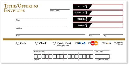 ChruchEnvelopes.com 500 Church Offering | Tithe Donation Envelopes, 6 1/4 x 3 1/8, White