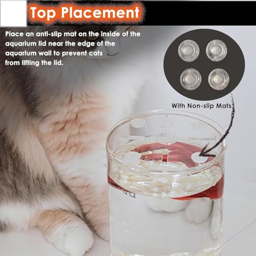 Adjustable Cat-Proof Acrylic Lid for Round Aquarium - Anti-Jump Fish Tank Cover with Cuttable Hole & Hinges, Folding Flip-Top Design for Easy Access