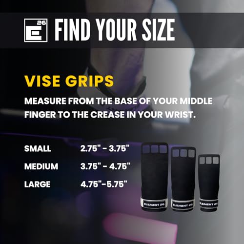 Element 26 IsoGrip Hand Grips for Cross Training, Gymnastics, and Weight Lifting - Hand Protection for Muscle Ups, Pull Ups, Deadlifts, and Olympic Lifts - for Men and Women - size: Large, style: Vise Grips