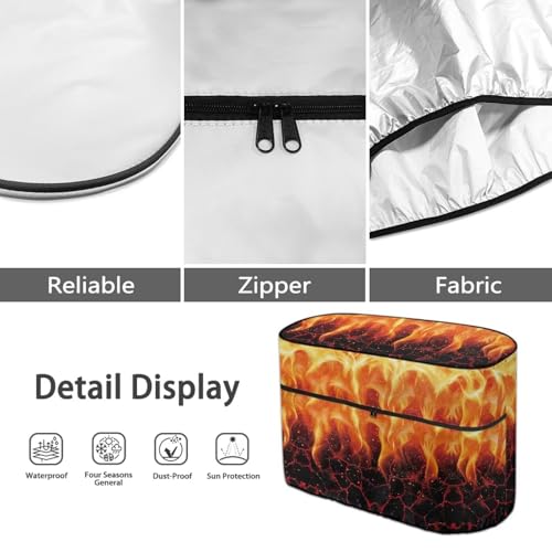 Fire Pattern Double 20lb RV Propane Tank Cover Reliable Weather Resistant Gas Cylinder Cover Travel Trailer Polyester Waterproof Cover Halloween Dec - color: Fire Pattern, size: S(20LB)