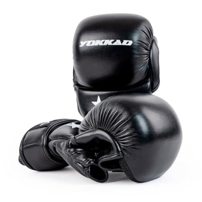 YOKKAO MMA Gloves - Ground Pro and Sparring | Layered Foam Padding | Produced at YOKKAO Factory, Thailand | Grappling, Striking, Ground-and-Pound | S/M-L/XL - color: Black MMA Sparring, size: Small-Medium