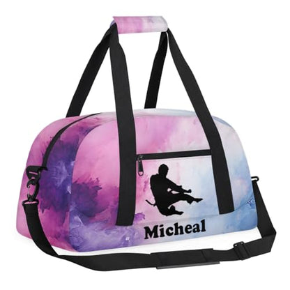 Personalized Martial Art Bag Duffel Bag for Girls, Custom Taekwondo Karate Bag Overnight Bags for Travel Weekender Practice Fly - color: Option 15