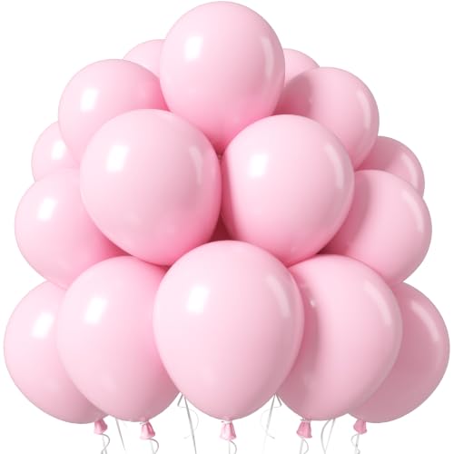 Jobkoo Pastel Pink Balloons 12 Inch, 50Pcs Baby Light Pink Latex Balloon - color: 06-pink-23