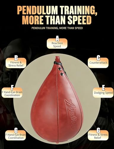 Boxing Speed Punching Bag MMA Training Speed Ball Hanging Swivel Reflex Bag Equipment Workout Kicking Martial Arts Home Gym Exercise Speed Bag - color: Red