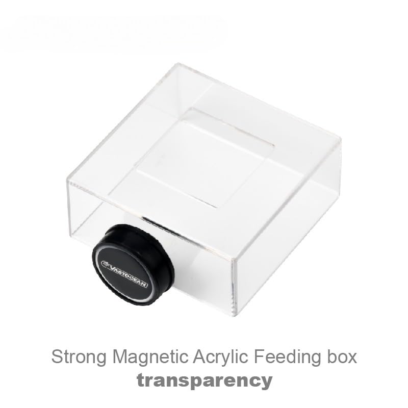 Strong Magnetic Acrylic Feeding Box Feeding Ring Aquarium Fish Food Fish Food Feeding Ring Feeding Ring (Transparency) - color: transparency