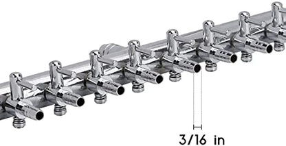 Aquarium Air Valve 12 Way Inline Manifold Air Flow Pump Tubing Splitter Lever Control Valve